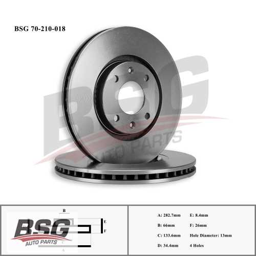 FREN DISKI ÖN  B.M C4/307/PARTNER-3/C5 2/207/308 MCP 02- Ürün Görseli