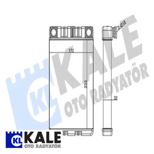 KALORİFER RADYATÖRÜ MERCEDES W203 2000>2007 CL203 2002>2008 S203 2002>2007 C209 2002>2009 A209 2003>2010 R230 2006>2012 Ürün Görseli