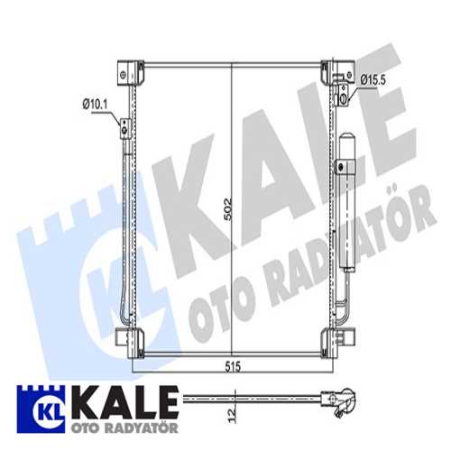 JAPON L200 (KK, KL) JAPON KLIMA RADYATÖRÜ 499X502X12