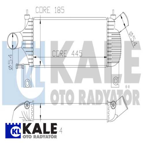 JAPON NAVARA (D40) : PATHFINDER (R51) 2.5 DCI 05-09 JAPON TURBO RADYATÖRÜ 445X187X62 Ürün Görseli