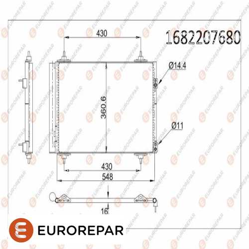KLIMA RADYATÖRÜ  B.M 307/PARTNER TEPEE/C4 02- Ürün Görseli