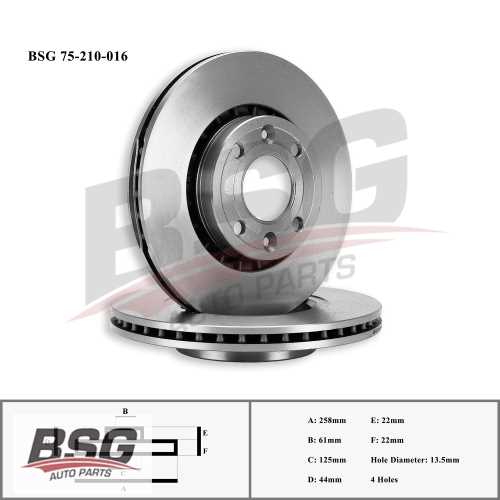 FREN DISKI ÖN ADET FIYATIDIR KUTU IÇI 2 ADET (258MM 4 BIJON) BM KANGO II/DOKKER/LODGY/CITAN 08- Ürün Görseli