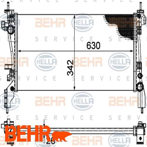 SU RADYATÖRÜ  1,3-1,4 FIORINO/NEMO/BIPPER 07- Ürün Görseli