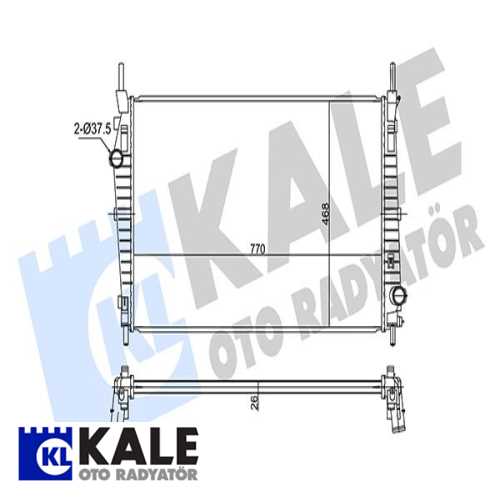 FORD TRANSIT V-347/V-348 FORD SU RADYATÖRÜ BRAZING Ürün Görseli