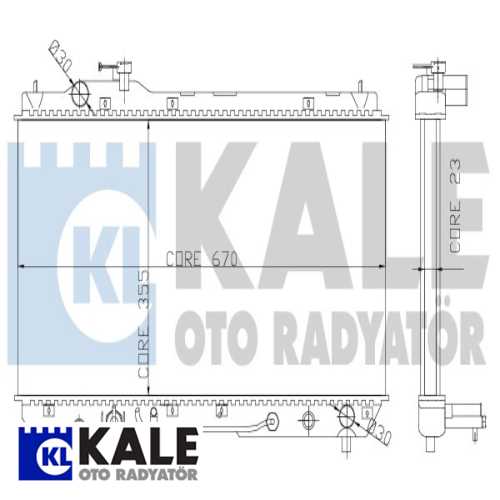 JAPON RAV4 (A1) JAPON SU RADYATÖRÜ 350X698X26 Ürün Görseli