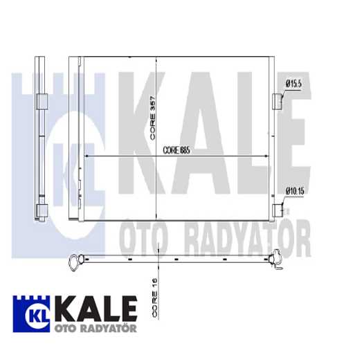 RENAULT KANGOO/LAGUNA CUP -LAGUNA III/LATITUDE RENAULT KLIMA RADYATÖRÜ KONDENSER/BRAZING (AL/AL)/685X357X16/KURUTUCU ILE Ürün Görseli