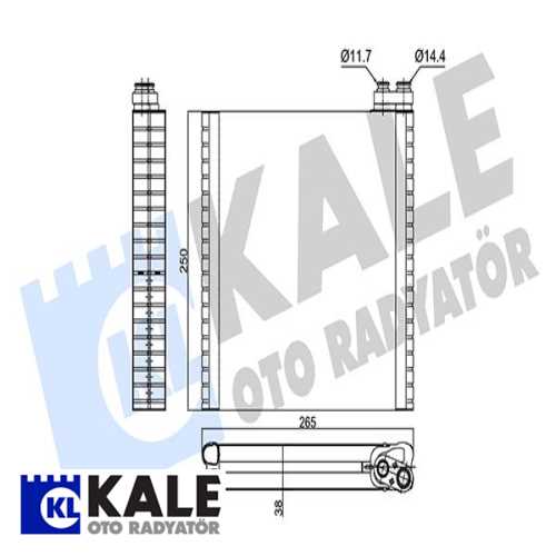 FIAT DUCATO III FIAT KLIMA RADYATÖRÜ EVAPORATOR ( BRAZING )