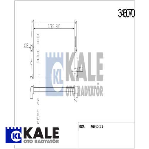 BMW F20-F20 LCI-F21-F21 LCI-F22-F30-F30 LCI-F31-F34-F35-4F32-F33-F36 BMW SU RADYATÖRÜ