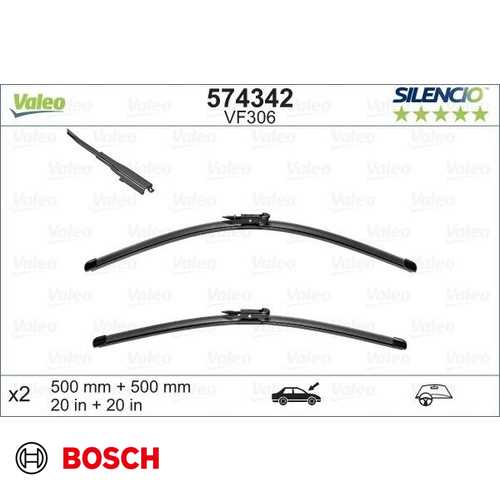 SILECEK SÜPÜRGESI ÖN TAKIM 500 / 500 MM TAKIM YENI TIP BM RENAULT 00- Ürün Görseli