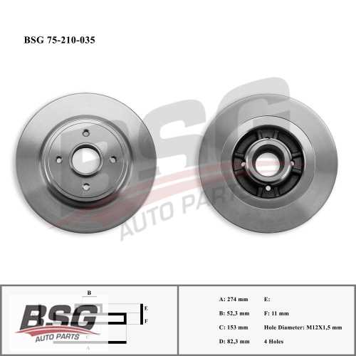 FREN DISKI ARKA RULMANSIZ BM MEGANE I / SCÉNIC I 95- Ürün Görseli