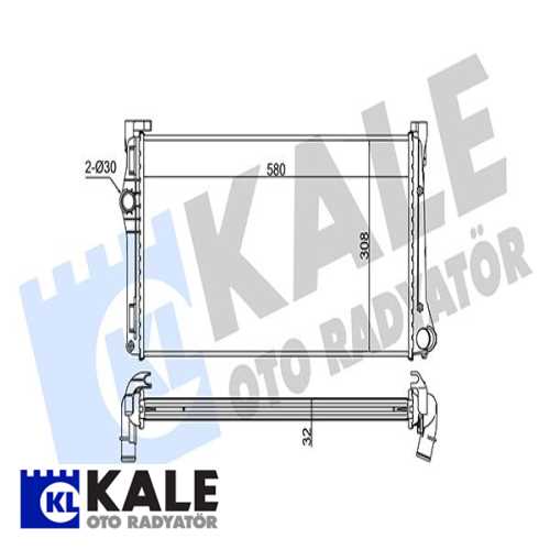 FIAT IDEA PUNTO FIAT SU RADYATÖRÜ (MT) [BRAZING] [580X308X32]