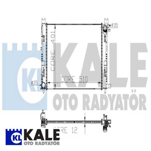 RENAULT SYMBOL II/CLIOIV/LODGY/DOKKER RENAULT SU RADYATÖRÜ 1 SIRA ALB SISTEM MOTOR Ürün Görseli