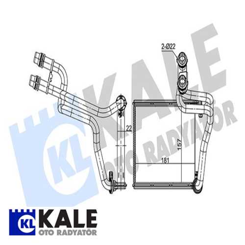 VW JETTA VW KALORIFER RADYATÖRÜ 8FH 351 511-624