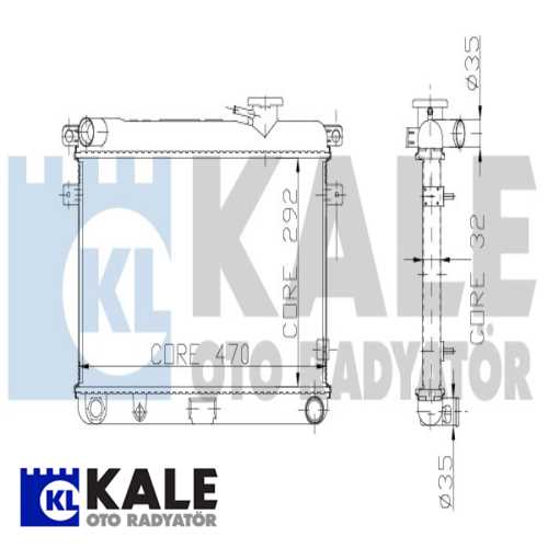 FIAT DOGAN/SAHIN/KARTAL/M131 YM FIAT SU RADYATÖRÜ Ürün Görseli