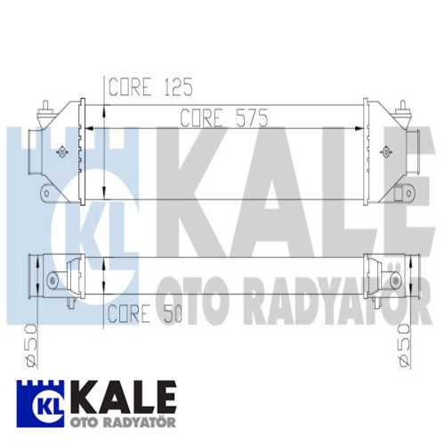 FIAT DOBLO III / BRAVO II / COMBO D / GIULETTA FIAT TURBO RADYATÖRÜ INTERCOOLER 572 X 127 X 50 Ürün Görseli