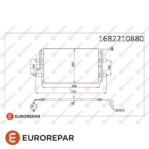 VW GOLF4-BORA-A3-TOLEDO-OCTAVIA VW KLIMA RADYATÖRÜ 8FC 351 036-381 Ürün Görseli
