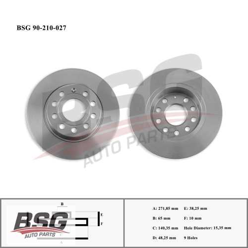 FREN DISKI ARKA 23240 / 36128 / DF7911 (ADET FIYAT) BM GOLF6-GOLF7-JETTA-CADDY-A3-LEON 10- Ürün Görseli