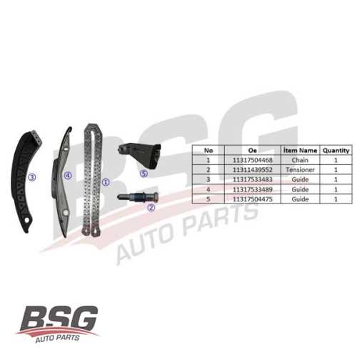 EKSANTRIK ZINCIR SETI ZINCIR-3 KIZAK-ZINCIR GERGISI N62 E60-E61-E63-E64-E65-E66-X5 E53-X5 E70 05-10 Ürün Görseli