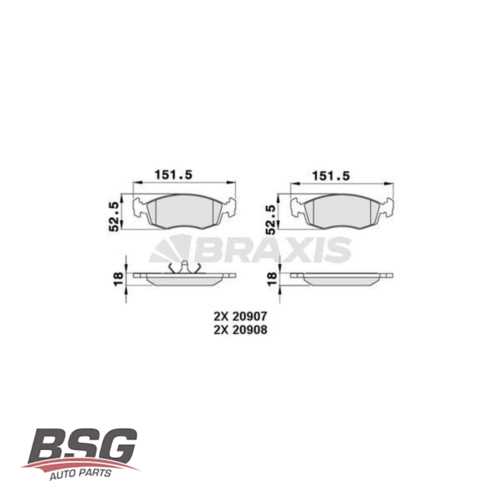 FREN BALATASI ÖN  BM ESCORT-SIERRA 85- Ürün Görseli