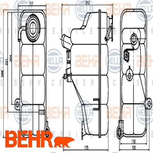 RADYATÖR YEDEK SU DEPOSU  BM W202 94-00 Ürün Görseli