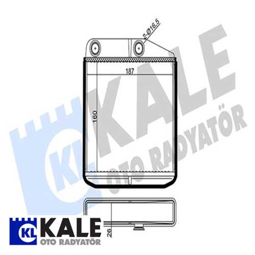 FIAT FIORINO-EGEA-DOBLO III-LINEA-G.PUNTO-BIPPER-NEMO-CORSA D FIAT KALORIFER RADYATÖRÜ AL/BRZ (KALE 0185851AB) Ürün Görseli