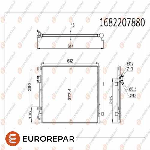 KLIMA RADYATÖRÜ KURUTUCU ILE BRAZING 512X377,4X16 1,4 BENZIN ACCENT BLUE/RIO 2011-
