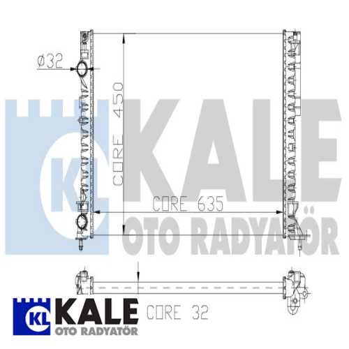 RENAULT LAGUNA II/ESPACE RENAULT SU RADYATÖRÜ 1 SIRA ALB SI Ürün Görseli
