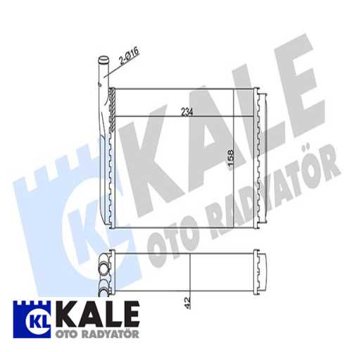 VW GOLF1-A80 VW KALORIFER RADYATÖRÜ 100 228 0001 Ürün Görseli