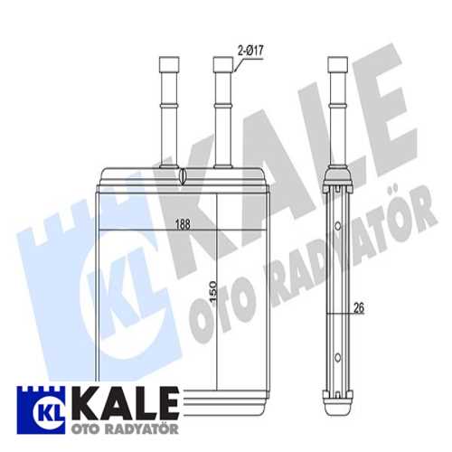 OPEL KALOS AVEO OPEL KALORIFER RADYATÖRÜ AL/BRZ