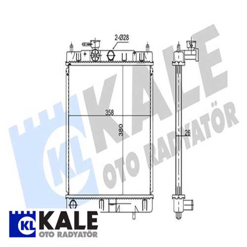 JAPON MICRA (K11) JAPON SU RADYATÖRÜ 380X358X26