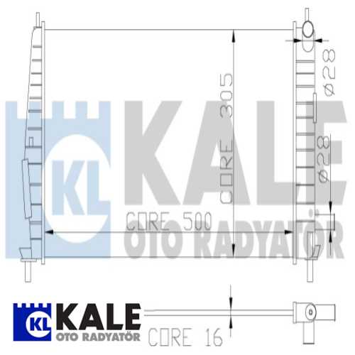 FORD FIESTA/KA FORD SU RADYATÖRÜ BRAZING (KLIMASIZ (96FB 8005 AC) Ürün Görseli