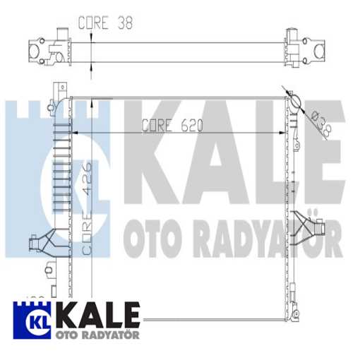 VOLVO S60/S80/V70 VOLVO SU RADYATÖRÜ (AT) (AC/NAC) [BRAZING] [620X418X40]