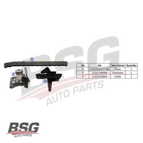 EKSANTRIK ZINCIR SETI ZINCIR-KIZAK-ZINCIR GERGISI M50-M52-M54 E34-E36-E38-E39-E46-E60-E61-E65-E66-X3 E83-X5 E53 95-11 Ürün Görseli