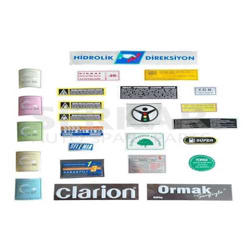 TEMPRA TİPO TOFAŞ ETİKET TAKIMI FULL Ürün Görseli