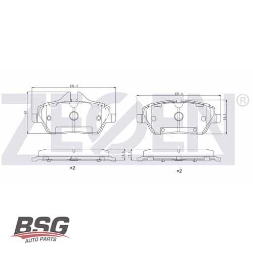 BMW E81-E82-E87-E88-2F45-214d-216i-MINI R55-R56-R57-R58-R59-F54-F55-F56-F57 BMW FREN BALATASI ÖN Ürün Görseli