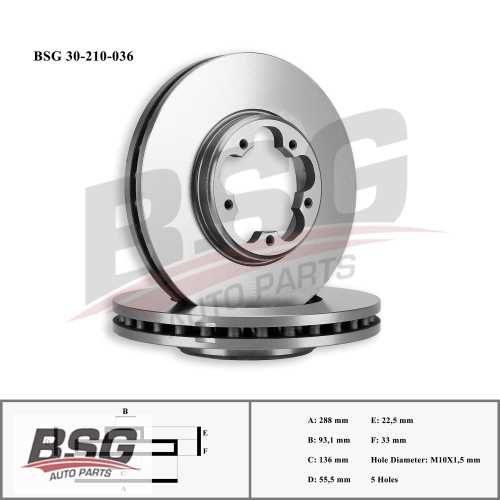 FREN DISKI ÖN ADET ( 288 MM/(BK21 & BD) BM TRANSIT V363/V362 12- Ürün Görseli