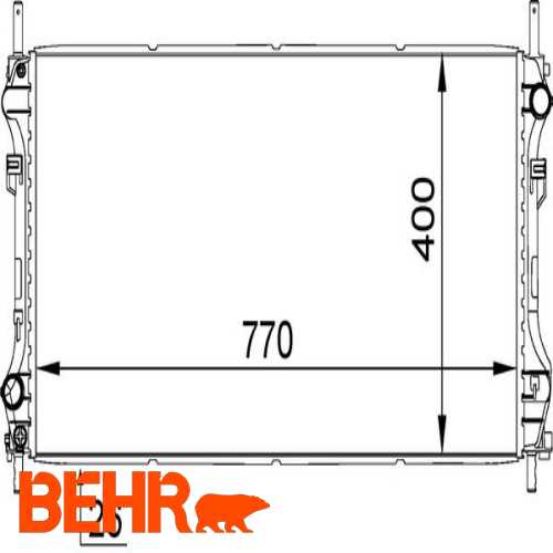 SU RADYATÖRÜ KLIMALI (125 PS ÖNDEN ÇEKER) 2.4 D / 2.0 TDCI TRANSIT V-184 01-06 Ürün Görseli