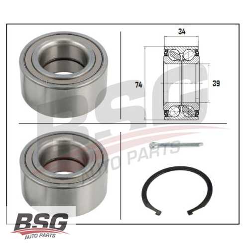 PORYA RULMANI ÖN ÖN TEKER BILYASI : 39 X 74 X 34 BENZIN-DIZEL ELANTRA/COUPE/MATRIX/CERATO 2001-
