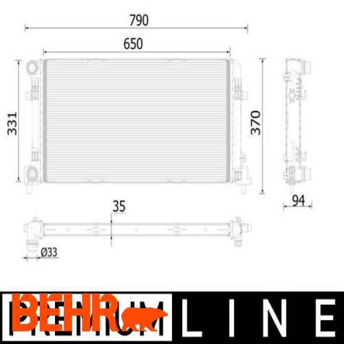 SU RADYATÖRÜ  CAYB-CXMA-CLNA 1,6 TDI RAPID-TOLEDO 12- Ürün Görseli