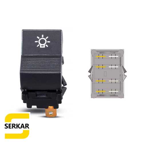 M124 131 ESKİ MODEL 2 NUMARA FAR ANAHTARI 4 FİŞ Ürün Görseli