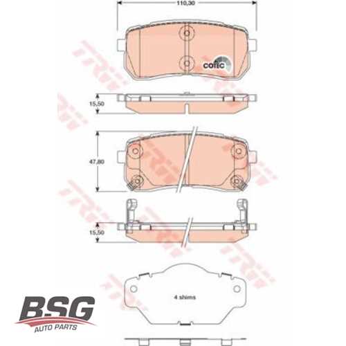 FREN BALATASI ARKA 583024DE00 - 583024HA00 - 58302A9A00 - 583024DA00 DIZEL H1/CARNIVAL/SORENTO 2008-