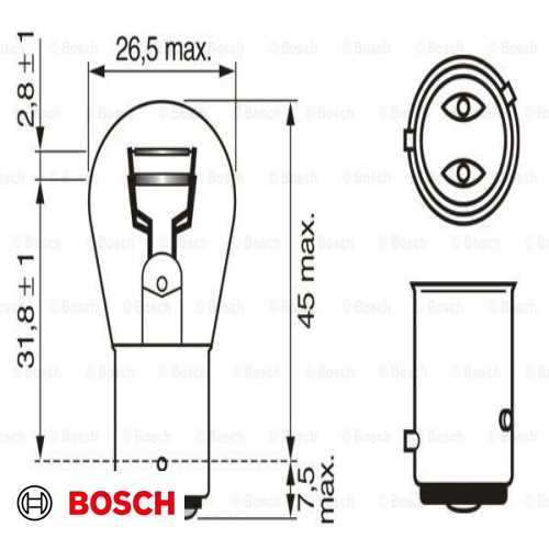AMPÜL ÇIFT DUY SASI TIRNAK-PURELIGHT 12V P214W214WBAZ15D   1987301015 90-