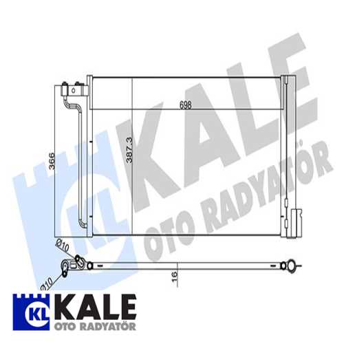FORD FOCUS/C-MAX FORD KLIMA RADYATÖRÜ KURUTUCU ILE (678X378X16)