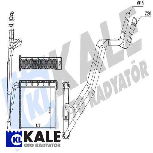 FORD COURIER/B-MAX FORD KALORIFER RADYATÖRÜ RADYATÖR Ürün Görseli