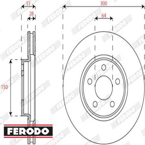 FORD GALAXY/S-MAX/KUGA FORD FREN DISKI ÖN Ürün Görseli