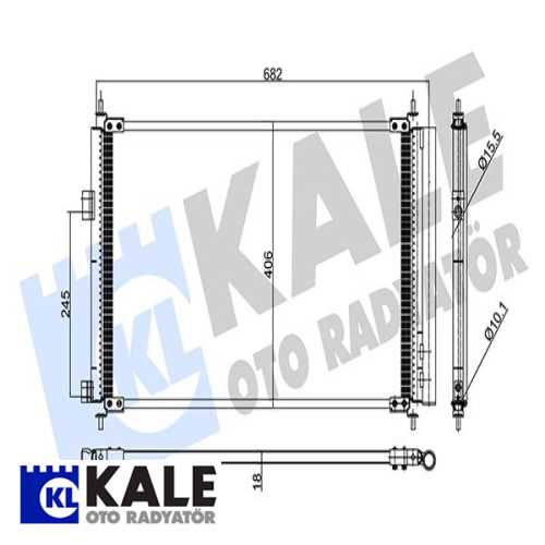 JAPON RAV4 (A3) JAPON KLIMA RADYATÖRÜ 696X405,8X18 Ürün Görseli