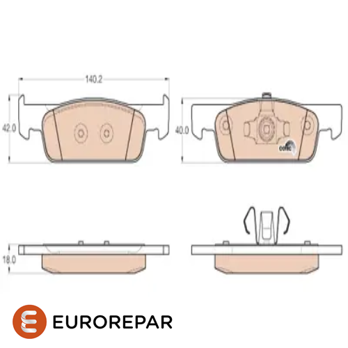 RENAULT CLIO IV/DACIA DUSTER/LOGAN II/SANDERO RENAULT FREN BALATASI ÖN Ürün Görseli
