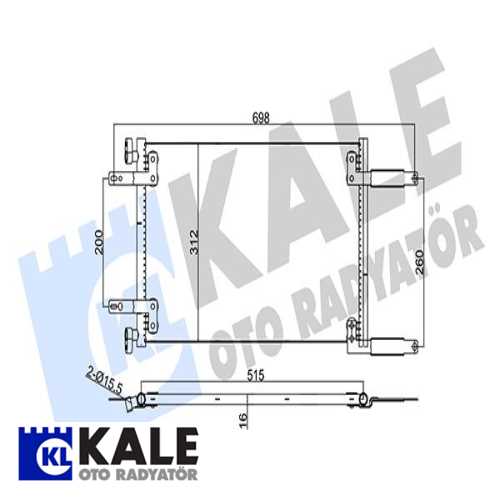 FIAT DOBLO FIAT KLIMA RADYATÖRÜ ( KURUTUCUSUZ) BRAZING
