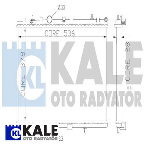 PSA 301/207/2008 PSA SU RADYATÖRÜ 378X538X28