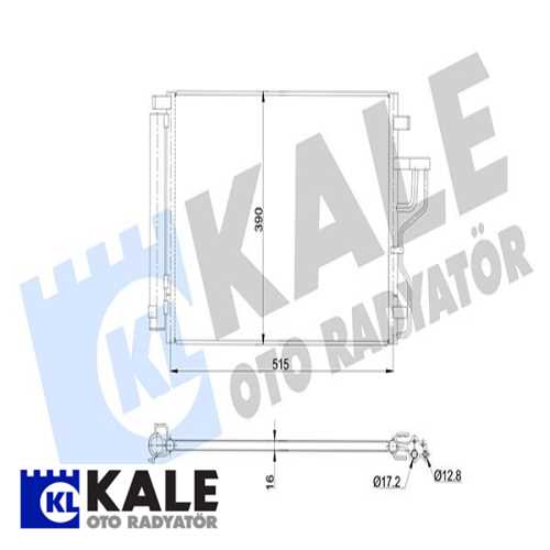 KORE IX35/TUCSON/SPORTAGE KORE KLIMA RADYATÖRÜ KURUTUCU ILE BRAZING 495X390X16 Ürün Görseli